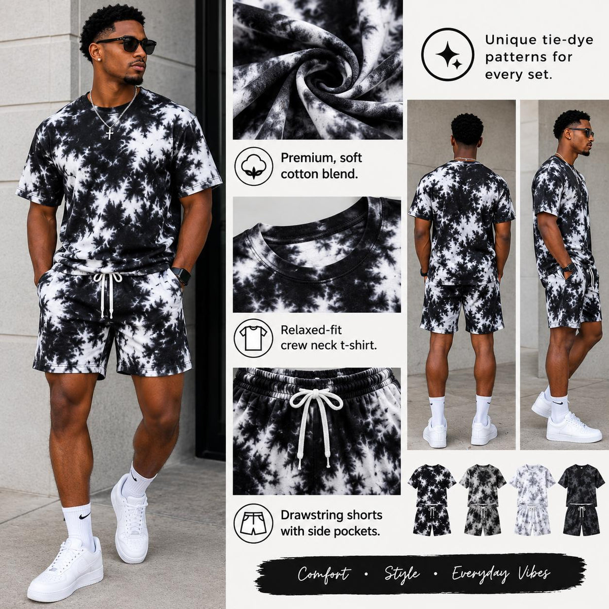 Premium Unisex Tie-Dye 2-Piece Set