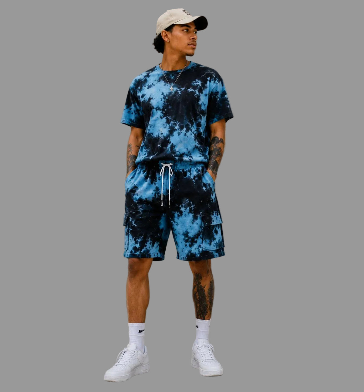 Unisex Tie Dye 2 Piece Casual Set Stylish Matching Outfit